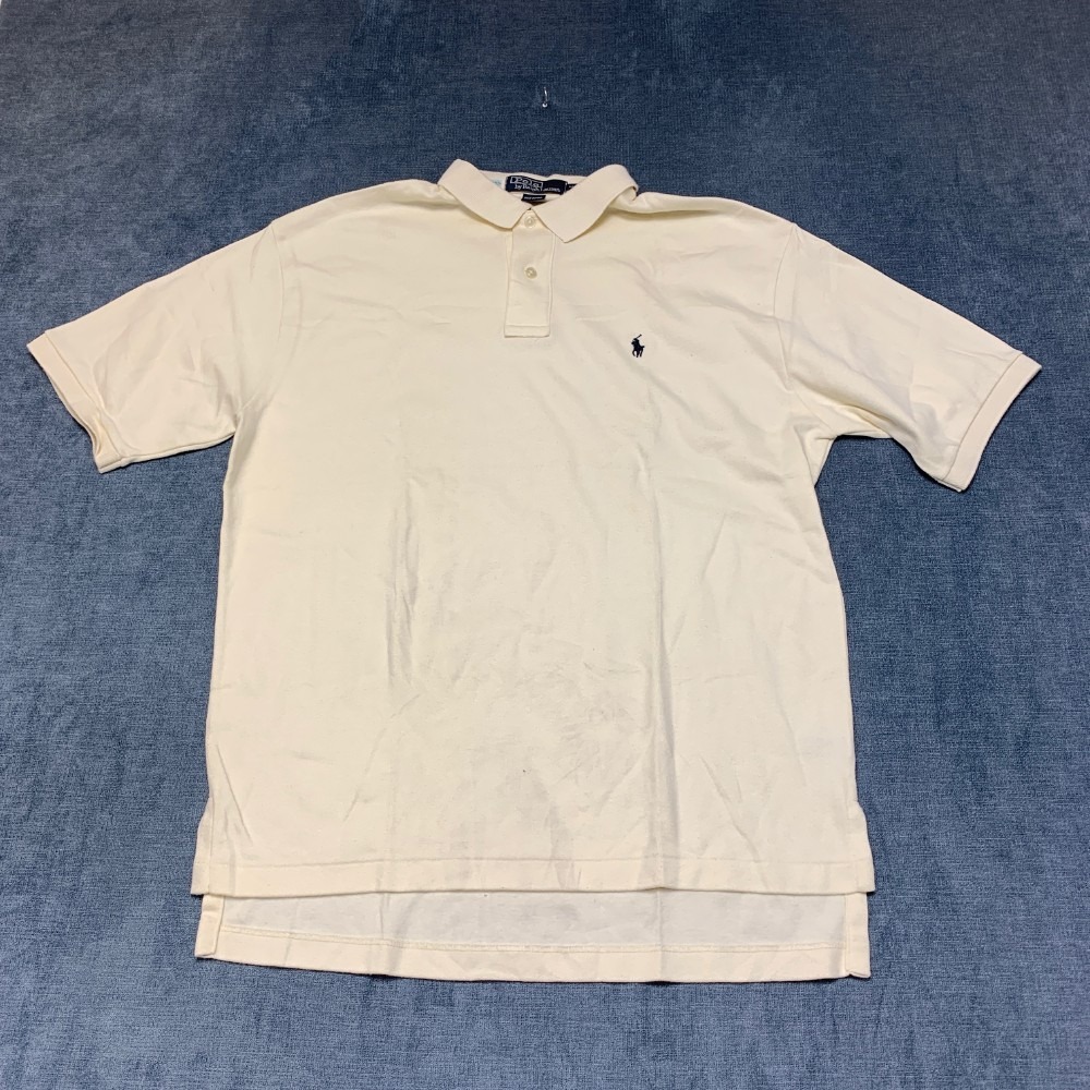 Polo By Ralph Lauren Shirt Mens Medium Beige All Day Comfort Light Wash Outdoor